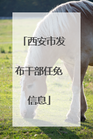西安市发布干部任免信息