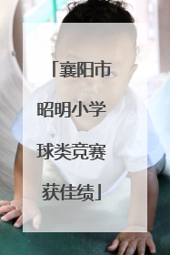 襄阳市昭明小学球类竞赛获佳绩