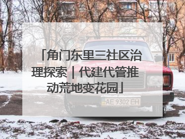 角门东里三社区治理探索｜代建代管推动荒地变花园