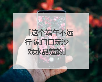 这个端午不远行 家门口玩沙戏水品楚韵