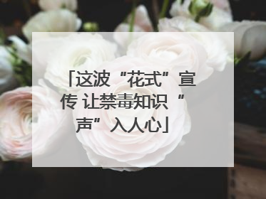 这波“花式”宣传 让禁毒知识“声”入人心