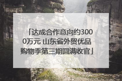 达成合作意向约3000万元 山东省外贸优品购物季第三期圆满收官