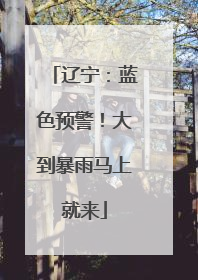 辽宁：蓝色预警！大到暴雨马上就来
