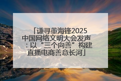 谦寻董海锋2025中国网络文明大会发声：以“三个向善”构建直播电商善意长河