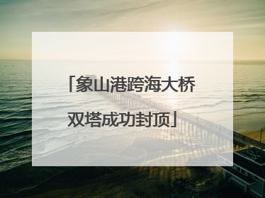 象山港跨海大桥双塔成功封顶