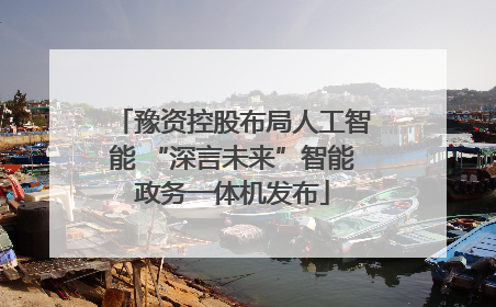 豫资控股布局人工智能 “深言未来”智能政务一体机发布