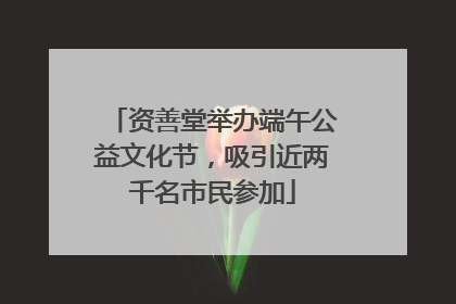 资善堂举办端午公益文化节，吸引近两千名市民参加