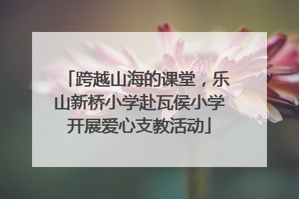 跨越山海的课堂，乐山新桥小学赴瓦侯小学开展爱心支教活动