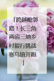 跨越毗邻路！长三角两省三地乡村毅行挑战赛乌镇开跑