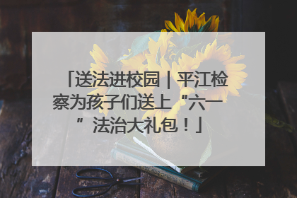 送法进校园｜平江检察为孩子们送上“六一”法治大礼包！