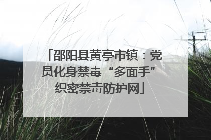 邵阳县黄亭市镇：党员化身禁毒“多面手” 织密禁毒防护网