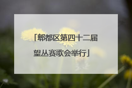 郫都区第四十二届望丛赛歌会举行