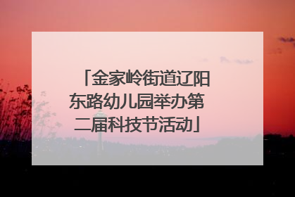 金家岭街道辽阳东路幼儿园举办第二届科技节活动