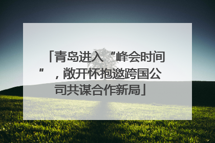 青岛进入“峰会时间”，敞开怀抱邀跨国公司共谋合作新局