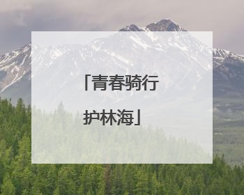 青春骑行护林海