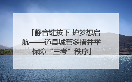 静音键按下 护梦想启航——道县城管多措并举保障“三考”秩序