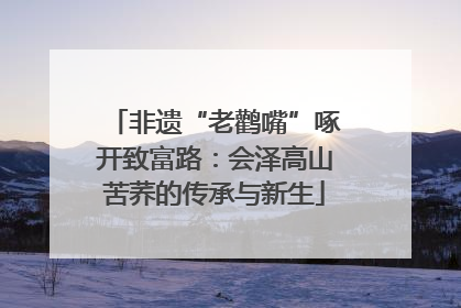 非遗“老鹳嘴”啄开致富路：会泽高山苦荞的传承与新生