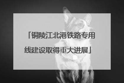 铜陵江北港铁路专用线建设取得重大进展