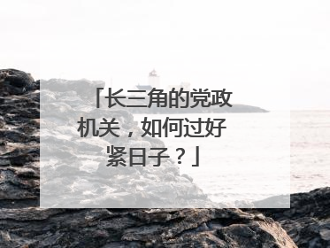 长三角的党政机关，如何过好紧日子？