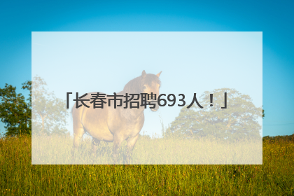长春市招聘693人！