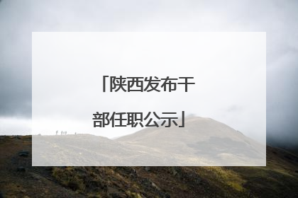 陕西发布干部任职公示