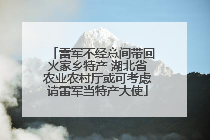 雷军不经意间带回火家乡特产 湖北省农业农村厅或可考虑请雷军当特产大使