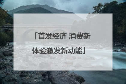 首发经济 消费新体验激发新动能