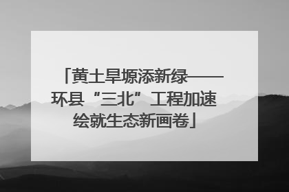 黄土旱塬添新绿——环县“三北”工程加速绘就生态新画卷