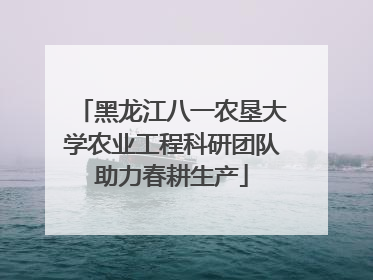 黑龙江八一农垦大学农业工程科研团队助力春耕生产