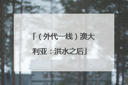 （外代一线）澳大利亚：洪水之后