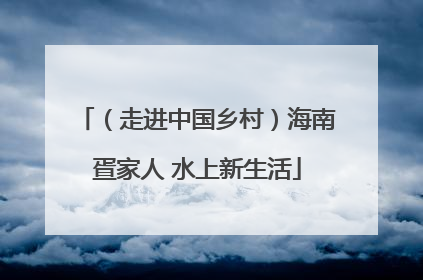 （走进中国乡村）海南疍家人 水上新生活