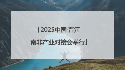 2025中国·晋江—南非产业对接会举行