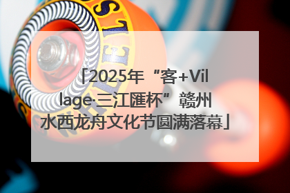 2025年“客+Village·三江匯杯”赣州水西龙舟文化节圆满落幕