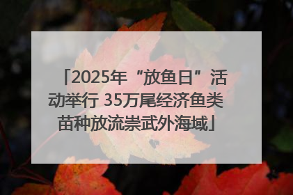 2025年“放鱼日”活动举行 35万尾经济鱼类苗种放流崇武外海域