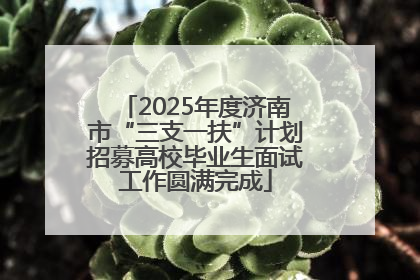 2025年度济南市“三支一扶”计划招募高校毕业生面试工作圆满完成