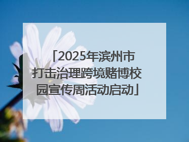 2025年滨州市打击治理跨境赌博校园宣传周活动启动