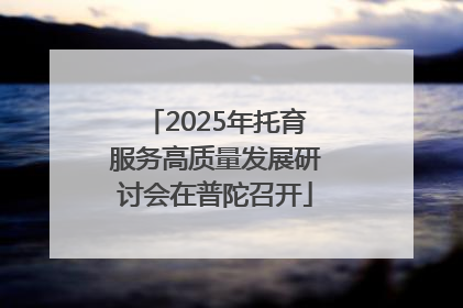 2025年托育服务高质量发展研讨会在普陀召开