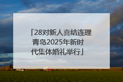 28对新人喜结连理 青岛2025年新时代集体婚礼举行