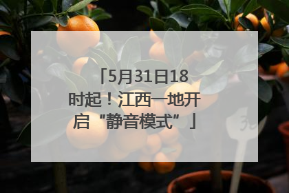 5月31日18时起！江西一地开启“静音模式”